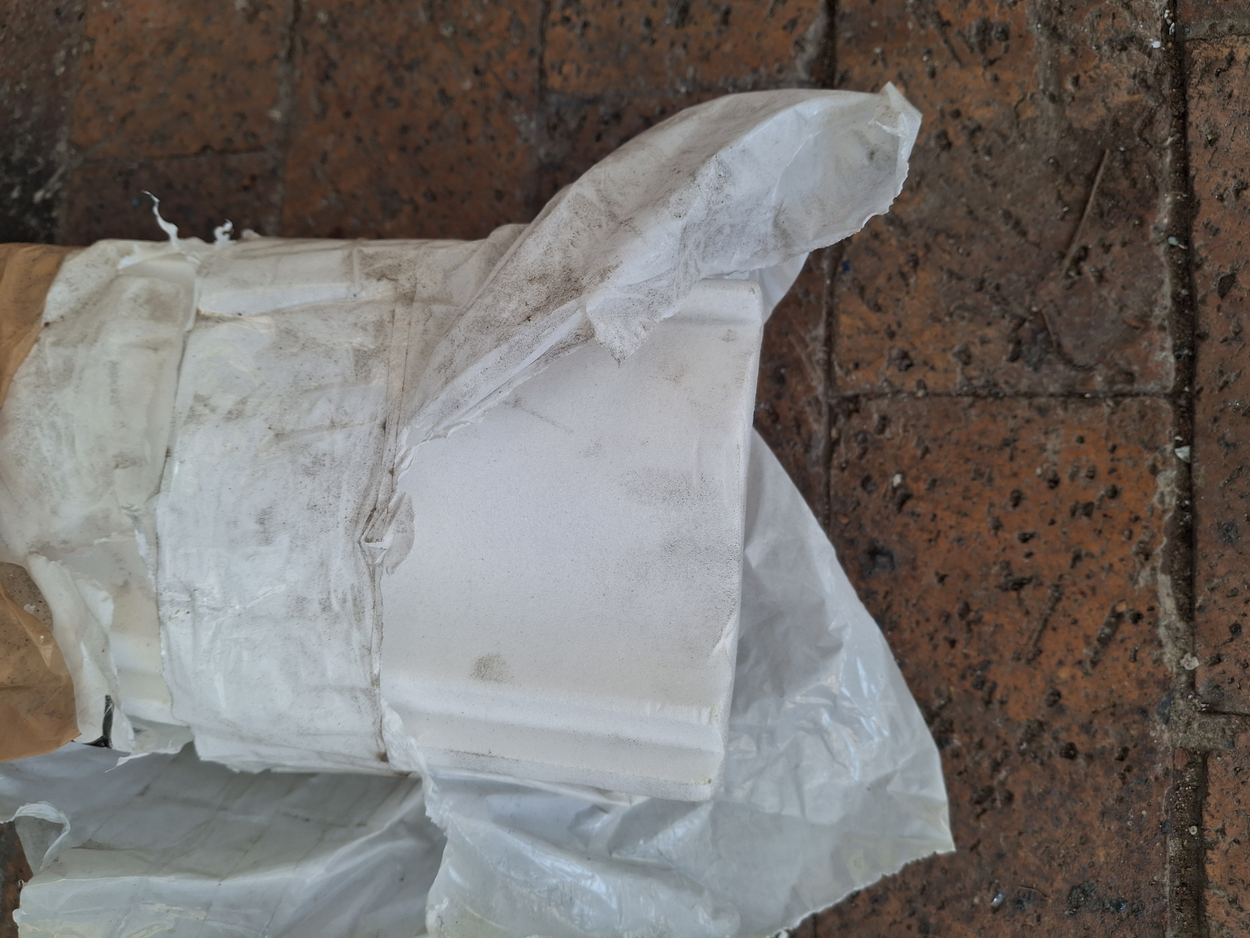 Brand new polystyrene cornice: still wrapped and ready to install